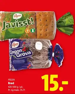 Lidl PÅGEN Brød tilbud