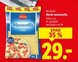 Lidl MILBONA Revet mozzarella tilbud