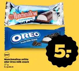 Netto Munchmallow snitte eller oreo milk snack tilbud