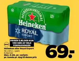 Netto Heineken eller royal export tilbud