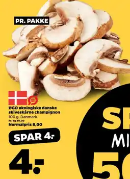 Netto ØGO Økologiske danske skiveskårne champignon tilbud