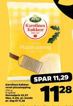 Netto Karolines køkken revet pizzatopping tilbud