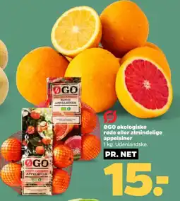 Netto ØGO Økologiske røde eller almindelige appelsiner tilbud
