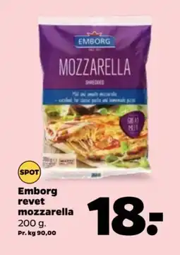 Netto EMBORG Revet mozzarella tilbud