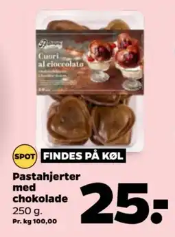 Netto Pastahjerter med chokolade tilbud