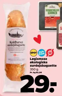 Netto LØGISMOSE Økologiske surdejsbaguette tilbud