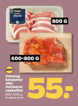 Netto VELSMAG Koteletter eller marineret nakkefilet tilbud