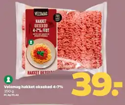 Netto VELSMAG Hakket oksekød 4-7% tilbud