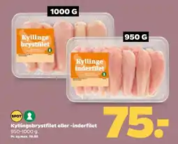 Netto Kyllingebrystfilet eller -inderfilet tilbud