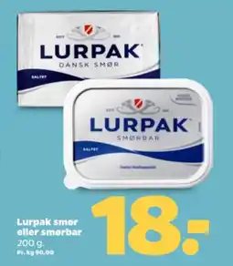 Netto LURPAK Smor eller smørbar tilbud