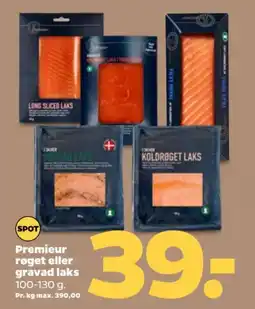 Netto PREMIEUR Røget eller gravad laks tilbud