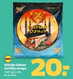 Netto DÜRÜM DÖNER Tortilla wraps tilbud