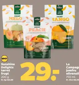 Netto Sunshine delights tørret frugt tilbud