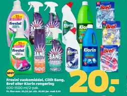 Netto Fresini vaskemiddel, cillit bang, bref eller klorin rengøring tilbud