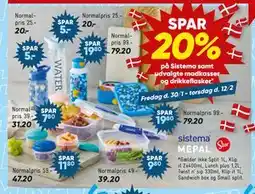 Bilka SPAR 20% på Sistema samt udvalgte madkasser og drikkeflasker tilbud