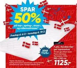 Bilka Spar 50% på top-, spring-, skum-, og rullemadrasser tilbud