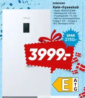 Bilka Køle-fryseskab tilbud