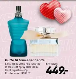 Bilka Dufte til ham eller hende tilbud