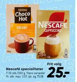 Bilka Nescafé specialiteter tilbud