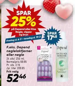 Bilka Depend neglelakfjerner eller negle tilbud