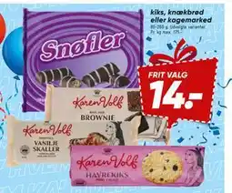 Bilka kiks, knækbrød eller kagemarked tilbud