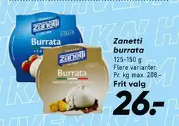 Bilka Zanetti burrata tilbud