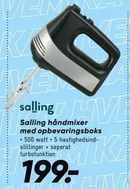 Bilka Salling håndmixer med opbevaringsboks tilbud