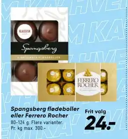 Bilka Spangsberg flødeboller eller Ferrero Rocher tilbud