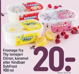 REMA 1000 Fromage fra Thy Ismejeri Citron, karamel eller hindbær Dybfrost 900 ml tilbud