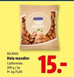 Lidl Belbake hele mandler tilbud