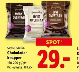 Lidl SPANGSBERG Chokolade- knapper tilbud