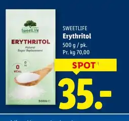 Lidl SWEETLIFE Erythritol tilbud