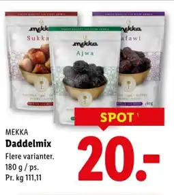 Lidl Mekka daddelmix tilbud
