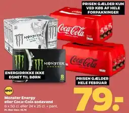 Netto Monster Energy eller Coca-Cola sodavand tilbud