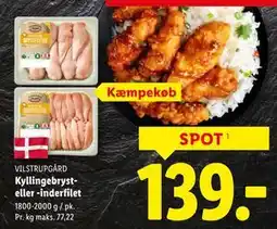Lidl Kyllingebryst- eller -inderfilet tilbud