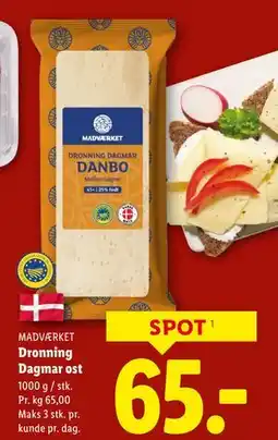 Lidl Dronning Dagmar ost tilbud