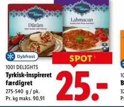 Lidl 1001 delights tyrkisk-inspireret færdigret tilbud
