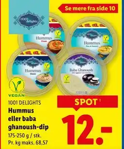 Lidl Hummus eller baba ghanoush-dip tilbud