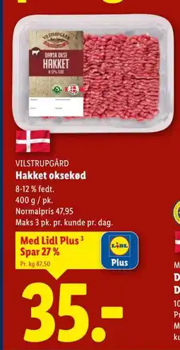 Lidl Hakket oksekød, App-pris tilbud