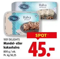 Lidl Mandel- eller kakaohalva tilbud