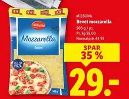 Lidl Revet mozzarella tilbud