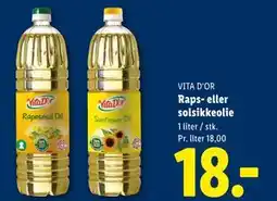 Lidl Raps- eller solsikkeolie tilbud