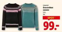 Lidl Grovstrikket sweater tilbud