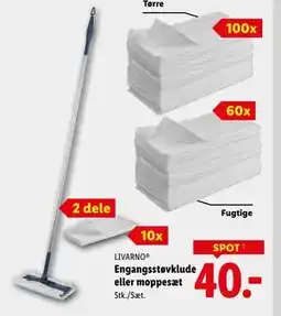 Lidl Engangsstøvklude eller moppesæt tilbud