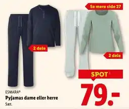 Lidl Pyjamas dame eller herre tilbud