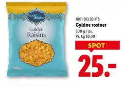 Lidl 1001 delights gyldne rosiner tilbud