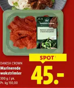 Lidl Danish crown marinerede wokstrimler tilbud