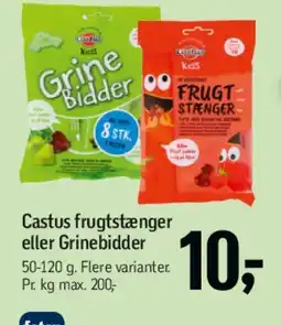 Føtex Castus frugtstænger eller Grinebider tilbud