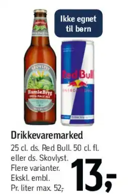 Føtex Drikkevaremarked (fx. Red Bull) tilbud