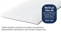 Føtex Topmadras (Nordisk Fjer memoryskum/aloe vera) tilbud